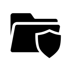 A secure folder icon representing protected documents, privacy, and safe file handling. Ideal for security tools, confidential storage, and sensitive data systems.