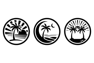 set of summer icons