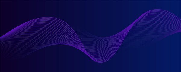 Abstract purple banner background with technology modern wave for business, corporate, seminar, talks, and creative project