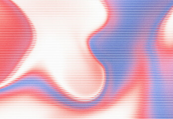 Abstract color gradient background with red, blue, and white flowing shapes, soft striped texture and organic curves, creating an artistic backdrop for design projects