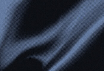 Obraz premium Close up abstract texture featuring deep blue and charcoal folds, soft velvety light reflections and moody cinematic tones suggesting luxury, depth, and modern design aesthetics