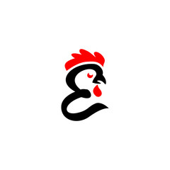 Rooster Letter E Logo.eps