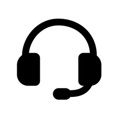 A headset icon symbolizing communication, audio clarity, support service, and immersive listening. Suitable for call centers, gaming interfaces, customer help visuals, and tech presentations.