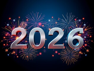  2026 festive, new year, card 