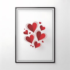 Red hearts illustration