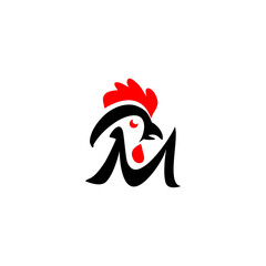 Rooster Letter M Logo.eps