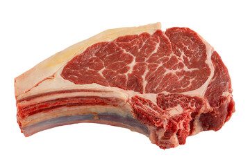 Obraz premium fresh raw rib eye steak . Isolated on transparent background, png