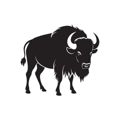 Bison Silhouette Vector Illustration