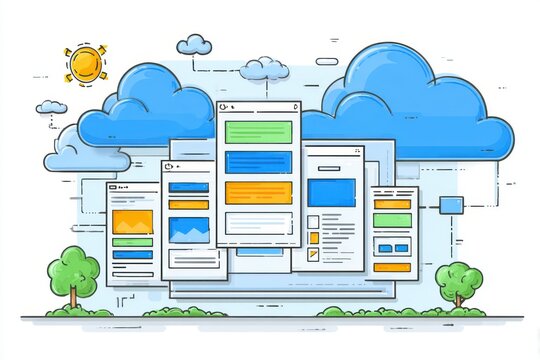 Displaying application framework in cloud studio code screen overview for developers