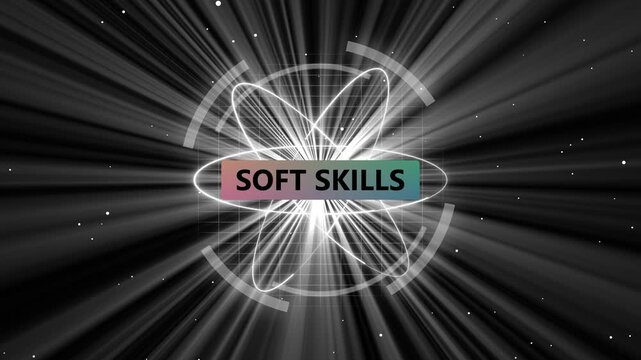 Digital World Connection soft skills &ndash; Futuristic Network and Innovation Theme. Technology, Business, and Monopoly Concept .
