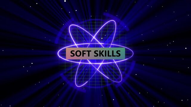 Digital World Connection soft skills &ndash; Futuristic Network and Innovation Theme. Technology, Business, and Monopoly Concept .