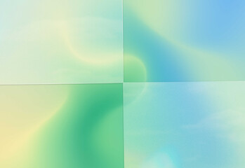 Naklejka premium Abstract pastel color blocks with soft gradients and intersecting lines forming a calm, modern background suitable for technology, design, branding, and marketing visuals