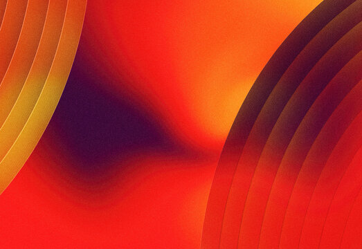Vivid abstract background with a warm red and orange gradient and overlapping curved shapes, perfect for design projects, marketing materials, digital art and presentation slides