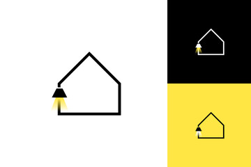 home interior logo design vector template