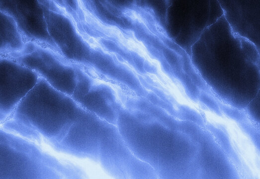 Abstract blue energy waves and cosmic light streaks create a science fiction style background, ideal for technology, innovation, digital design, and creative branding projects.