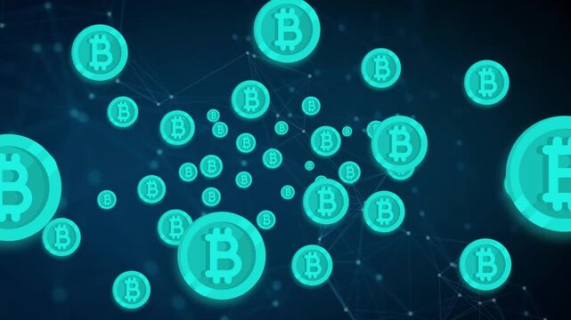 Bitcoin Blockchain Cryptocurrency zoom in