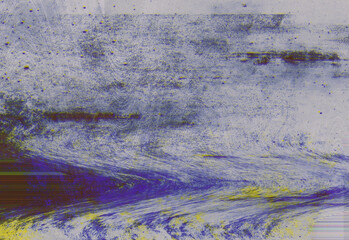 Abstract close-up with grainy digital noise, subtle purple and blue streaks, soft diagonal motion, and retro pixelated pattern for design projects, backgrounds, and storytelling