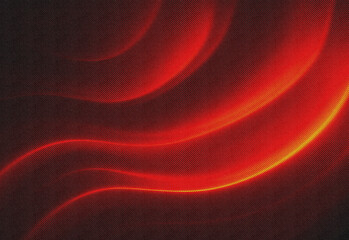 Abstract red neon light trails sweeping across a dark background, vibrant curved lines conveying motion, energy, and a futuristic atmosphere suitable for creative design projects
