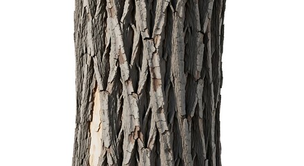 Detailed texture of rough tree bark isolated