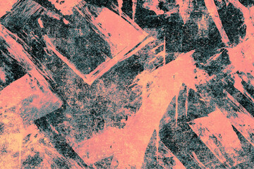 Close-up of warm pink crystal shards forming a radiant, faceted texture with jewel-like glow and abstract geometric pattern, ideal for contemporary design projects