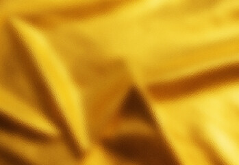 Abstract close up of luxurious golden fabric with soft folds and shimmering texture in warm amber tones, macro shot ideal for fashion, design, branding, and lifestyle visuals
