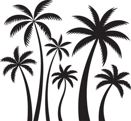 PriTropical Island Palm Tree Black and White Graphicnt