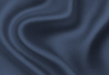 Obraz premium Close up of deep blue textured fabric with soft waves and subtle grain, showcasing rich color, fabric texture, premium material ideal for fashion, home decor, design projects