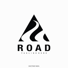 Minimalist Road Path Triangle Logo