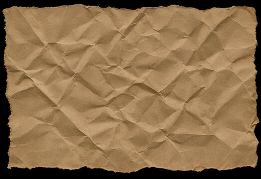 High-resolution crumpled brown paper texture background ideal for vintage design, packaging mockups, craft projects, posters, invitations, textures, overlays
