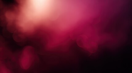 Abstract background with soft pink, red, and dark purple bokeh lights and a bright glow, a dreamy, blurred effect, blurred red background