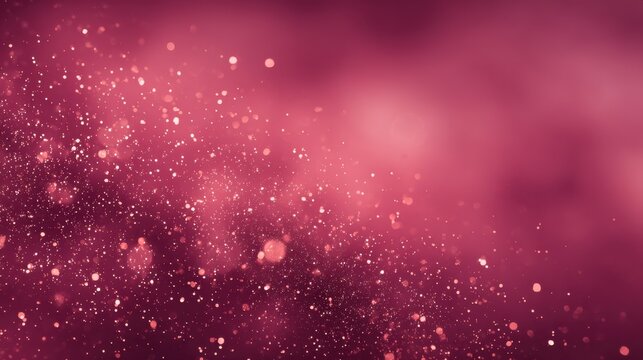 Sparkling pink and magenta abstract background with shimmering glitter and soft bokeh lights, offering a dreamy, festive ambiance, blurred red background