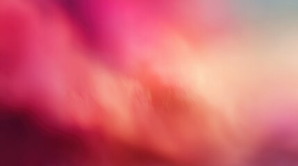 Soft, vibrant abstract background with a smooth gradient of pink, red, and orange tones, featuring subtle blurry textures, blurred red background