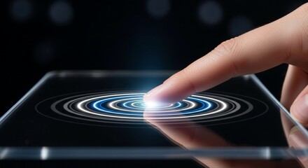 Touch Technology Ripple Effect – Futuristic Digital Interaction Concept.