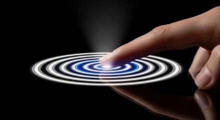 Touch Technology Ripple Effect – Futuristic Digital Interaction Concept.