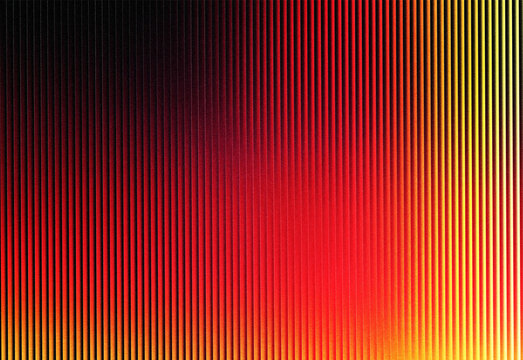 Abstract gradient texture featuring warm orange red to yellow hues with fine vertical stripes, suggesting digital artwork, design background, energy, and modern creative ambience