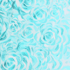 blue rose flower art. mixed surface background pattern. trendy digital print. for fabric, scarf, kerchief, textile, design, canvas, banner, cover, card, wallpaper. groovy illustration image