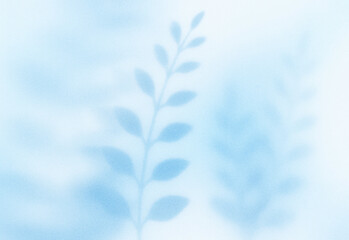 Soft blue watercolor background featuring a delicate vertical sprig of leaves, creating a serene botanical motif perfect for nature inspired design and tranquil visuals