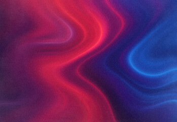 Obraz premium Vibrant abstract marbled composition featuring flowing red and blue gradients, smooth curves, textured speckled surface, and dynamic energy of liquid paint swirls