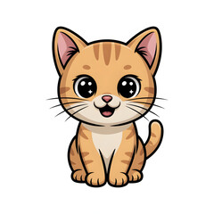 A cartoon cat illustration vector style