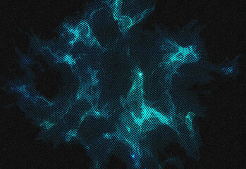 Abstract cosmic nebula in turquoise hues over a starry black background illustrating space exploration, astrophotography art, and futuristic science visuals for creative projects © DesignSells