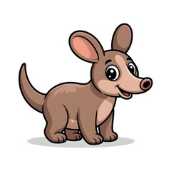 A cartoon aardvark illustration vector style