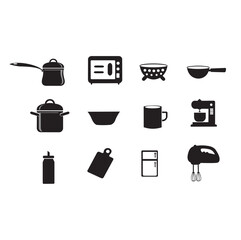 Vector design illustration of various kitchen equipment sets, very suitable for use as a poster or other items.
