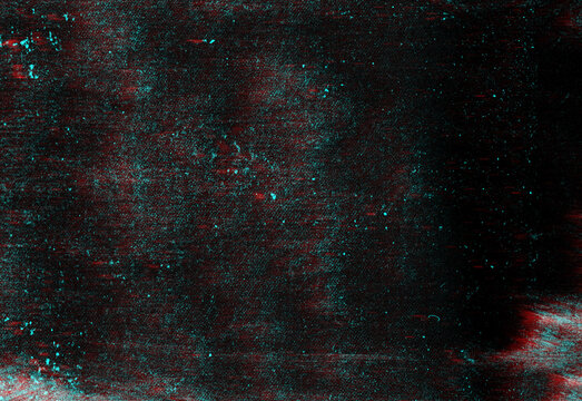 Abstract cosmic background featuring a dark void field speckled with teal and red star clusters, wispy cosmic dust textures, subtle glow, and atmospheric mood for sci fi design