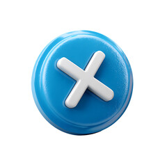 Obraz premium Isolated blue butt minimal modern digital design