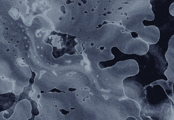 Abstract blue textured background featuring speckled pattern and dark organic shapes, versatile for technology, design, editorial layouts, product showcases, and digital branding