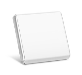 Branded chocolate squares, Neapolitan mockup for promoting business, special occasions. Vector illustration isolated on white background. Easy to use for presentation your logo, design. EPS10.