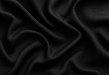 Close-up on black velvet fabric with soft folds, rich texture, and subtle sheen, capturing tactile depth suitable for fashion, interior design, textiles, and branding visuals