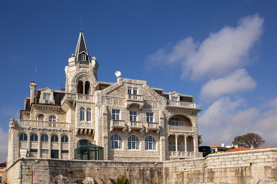 Seixas palace, landmark building in cascais portugal