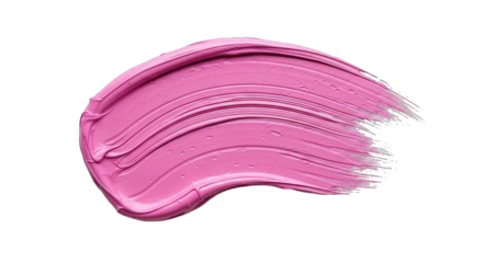 A Close Up of a Pink Creamy Swatch with Glitter Highlights Isolated on a Black Background Showing Texture and Sparkle