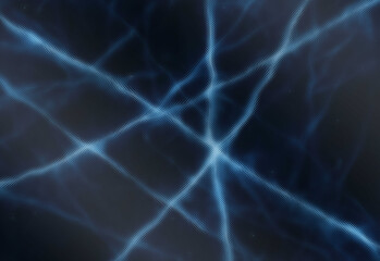 Abstract blue neon light network pattern with intersecting filaments and soft glow, a futuristic technology background suitable for digital design, science concepts, and branding